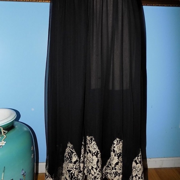 Free People Carisa Rene Antique Lace Wrap Silk Gown - Picture 5 of 6